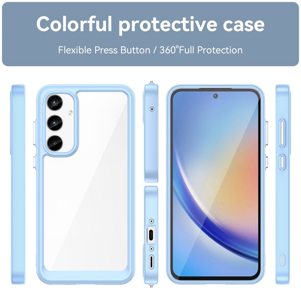 Gelový obal s pevnými zády na Samsung Galaxy A35 5G - modrý