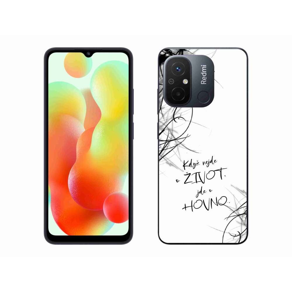 Gelový kryt mmCase na Xiaomi Redmi 12C - vtipný text 16 bílé pozadí