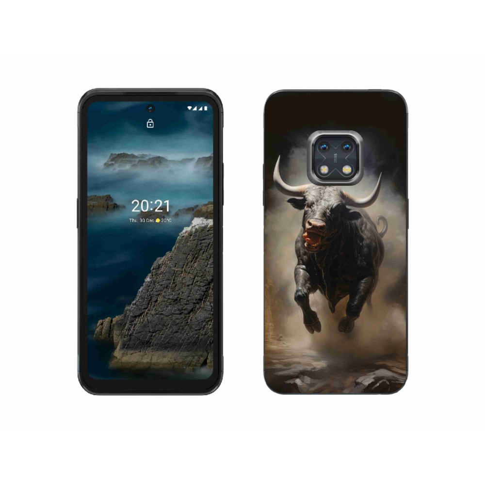 Gelový kryt mmCase na Nokia XR20 - rozzuřený býk