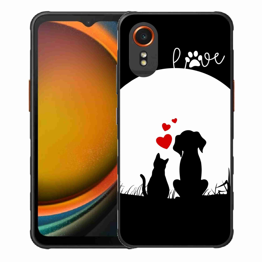 Gelový obal mmCase na Samsung Galaxy Xcover 7 - zvířecí láska