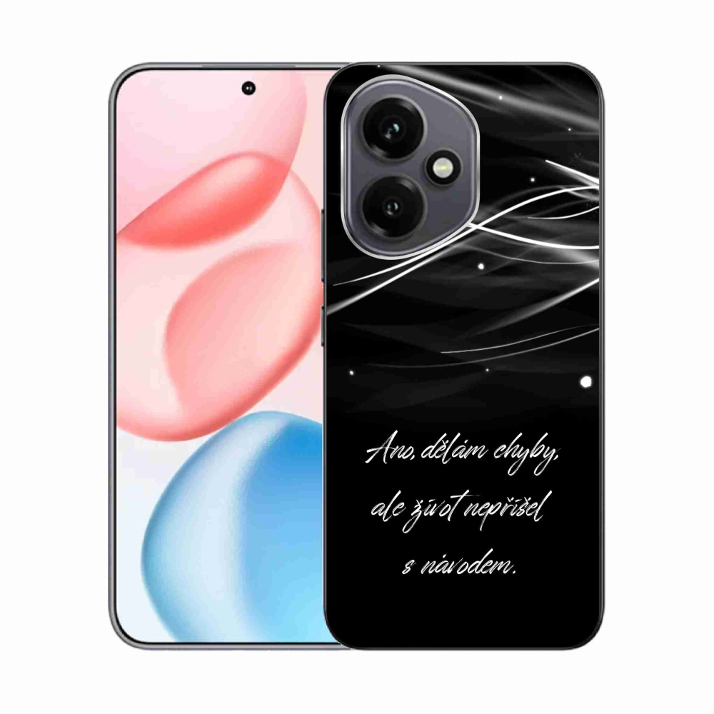 Gelový kryt mmCase na Honor 400 - citát černé pozadí