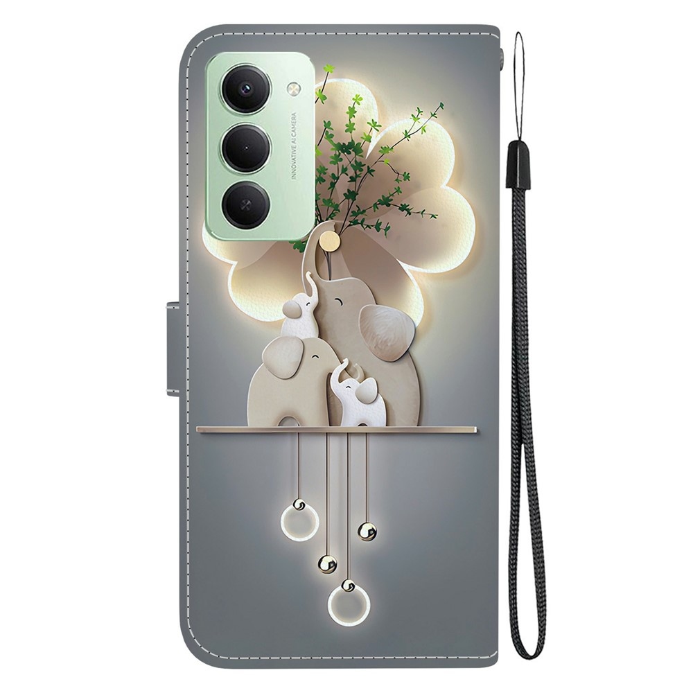 Versatile knížkové pouzdro na Xiaomi Redmi 15 4G (171mm) - sloni