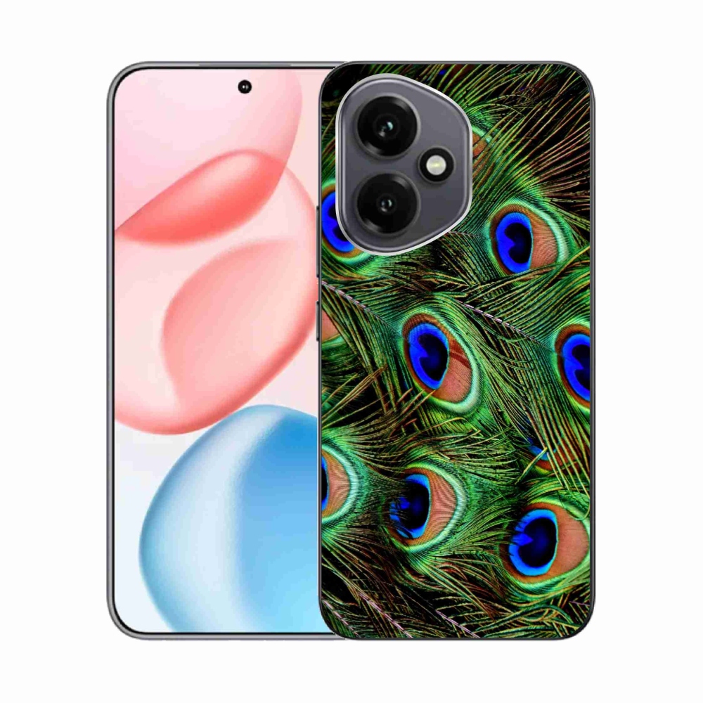 Gelový kryt mmCase na Honor 400 - paví peří