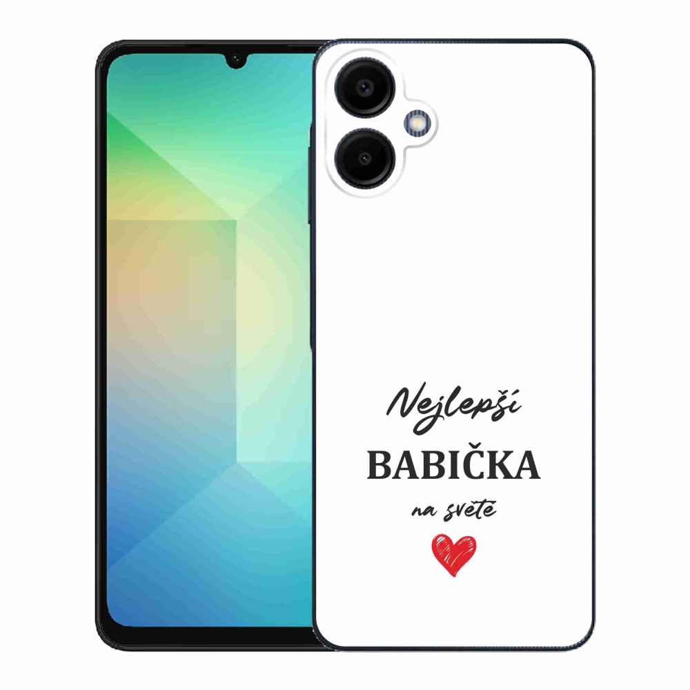 Gelový kryt mmCase na Samsung Galaxy A06 4G - nejlepší babička 1 bílé pozadí