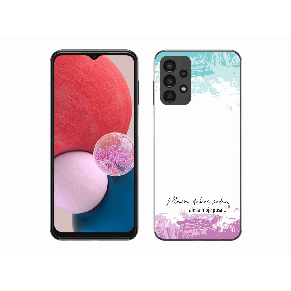 Gelový kryt mmCase na Samsung Galaxy A13 4G - vtipný text 3 bílé pozadí