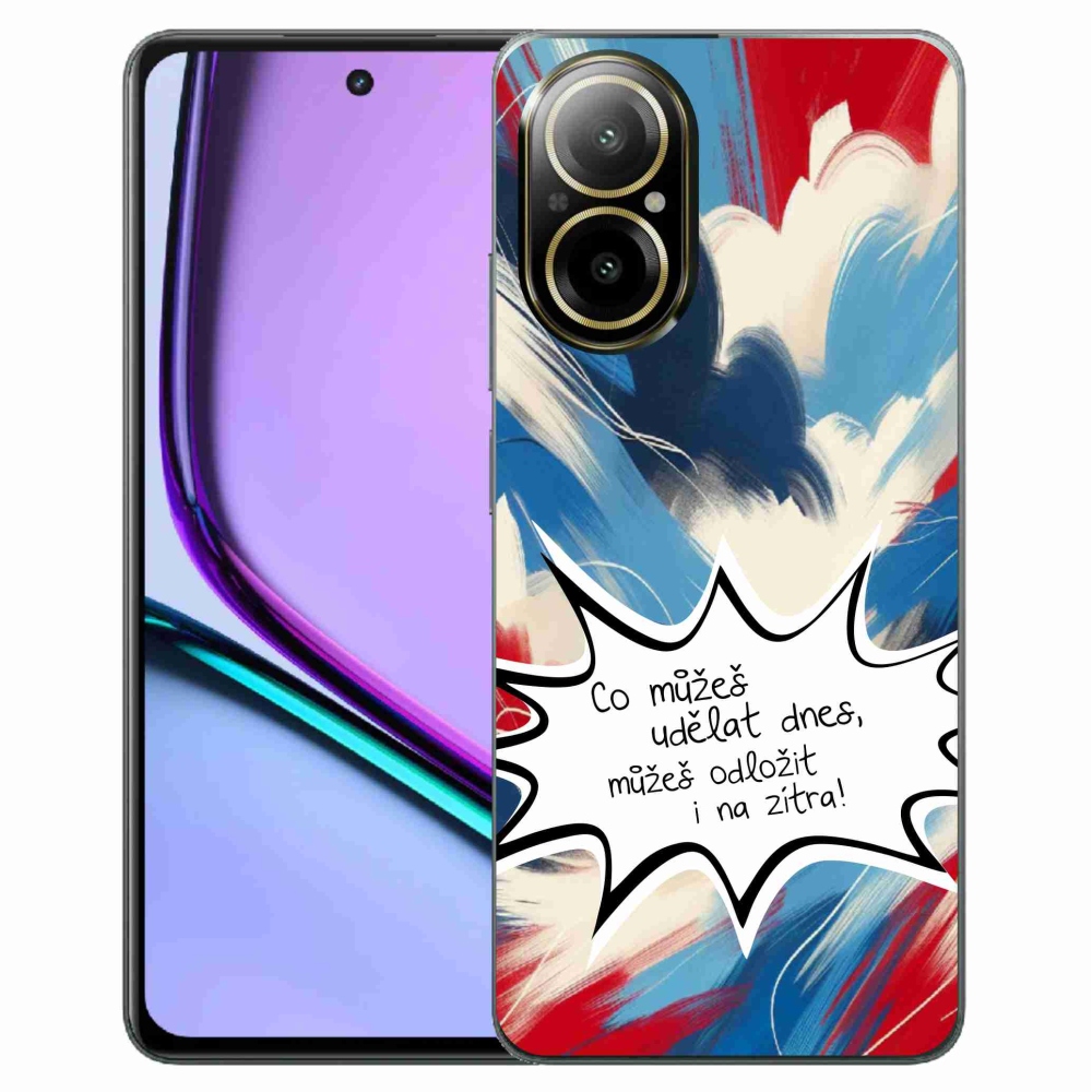 Gelový kryt mmCase na Realme C67 - vtipný text 9 bílé pozadí