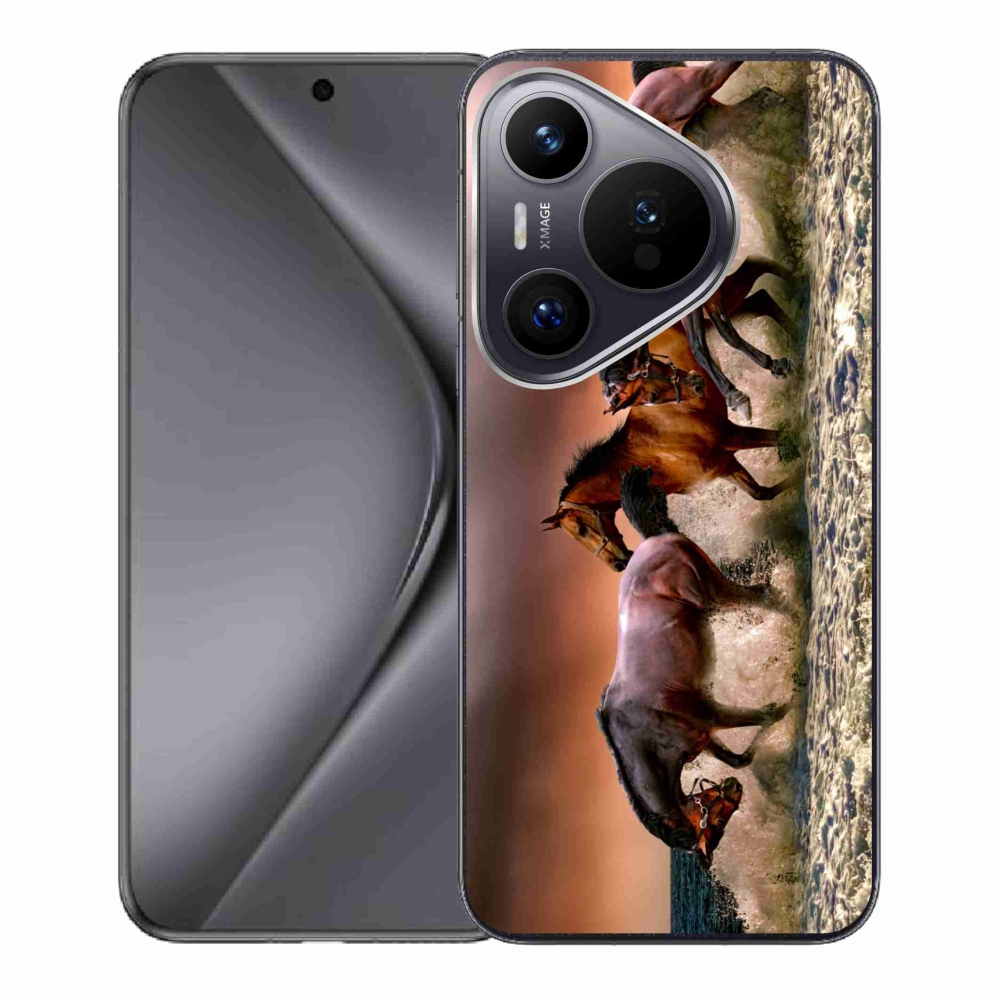 Gelový obal mmCase na Huawei Pura 70 - koně 1
