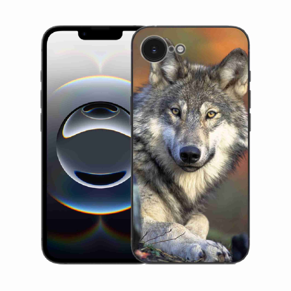 Gelový kryt mmCase na iPhone 16e - vlk