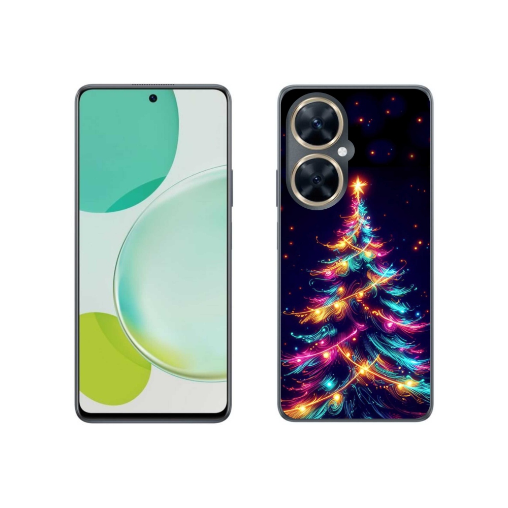 Gelový kryt mmCase na Huawei Nova 11i - neonový vánoční stromek
