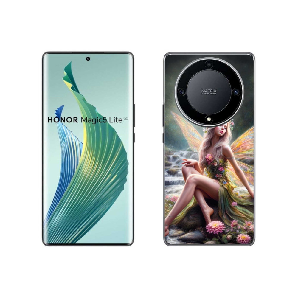 Gelový kryt mmCase na Honor Magic 5 Lite 5G - motýlí žena 1