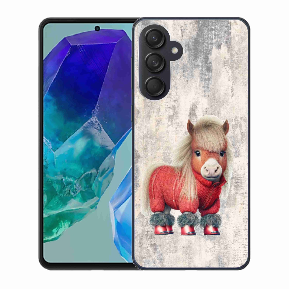 Gelový kryt mmCase na Samsung Galaxy M55 5G - poník ve svetru