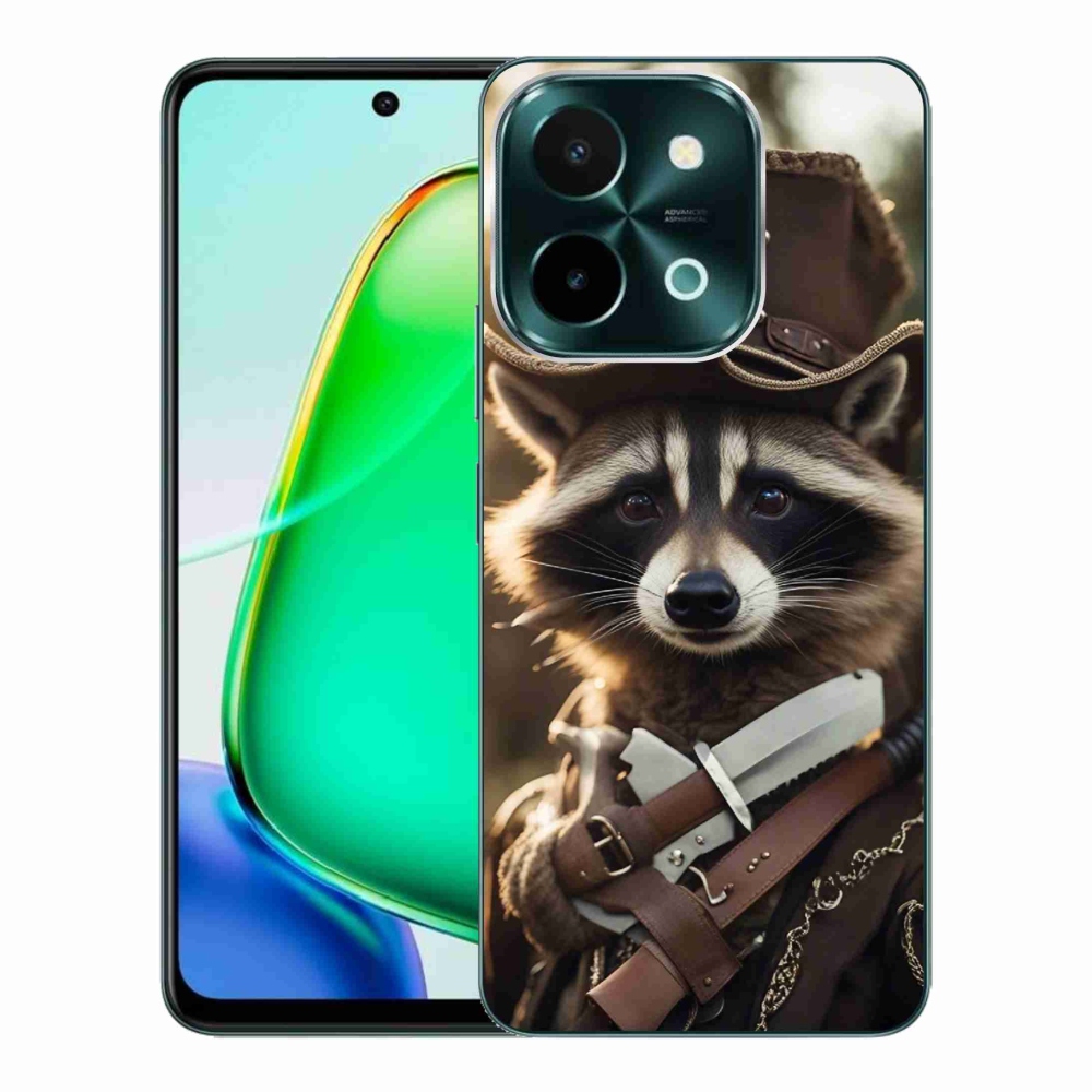 Gelový kryt mmCase na Vivo Y28 - mýval v uniformě