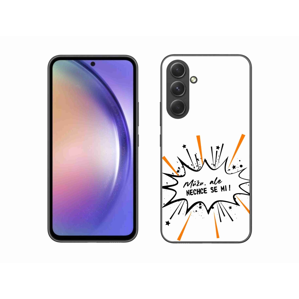 Gelový kryt mmCase na Samsung Galaxy A54 5G - vtipný text 11 bílé pozadí