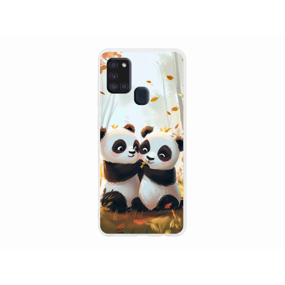 Gelový kryt mmCase na Samsung Galaxy A21s - pandy