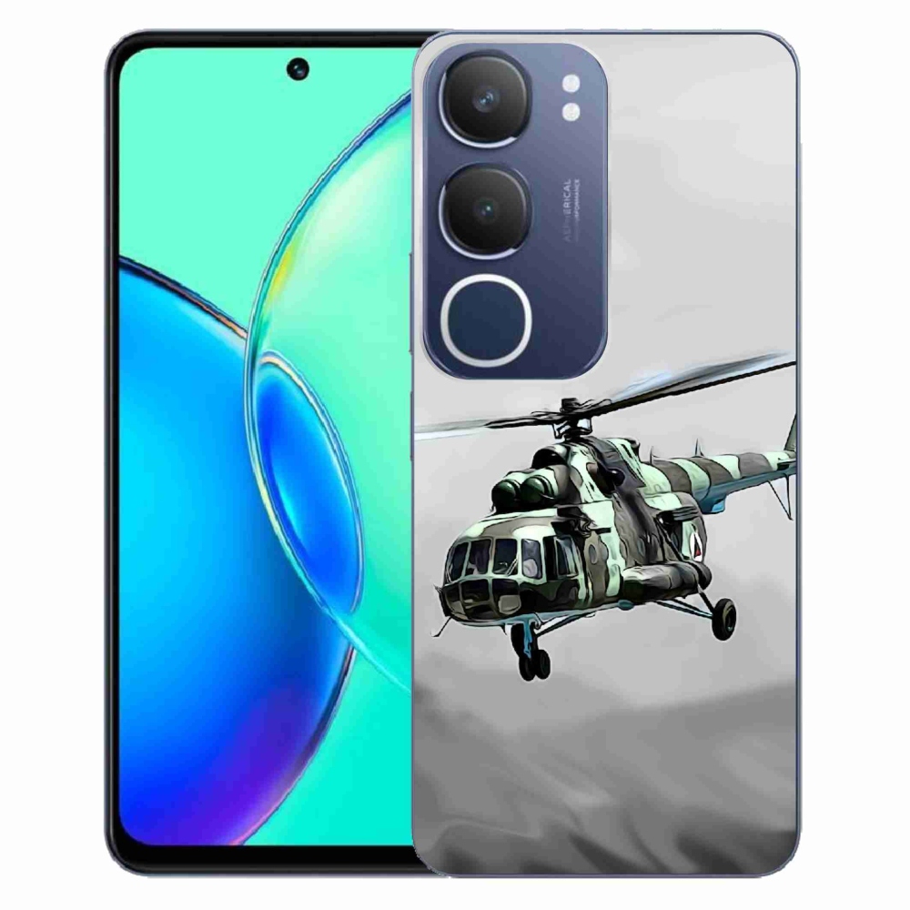 Gelový kryt mmCase na Vivo Y19s - vojenský vrtulník