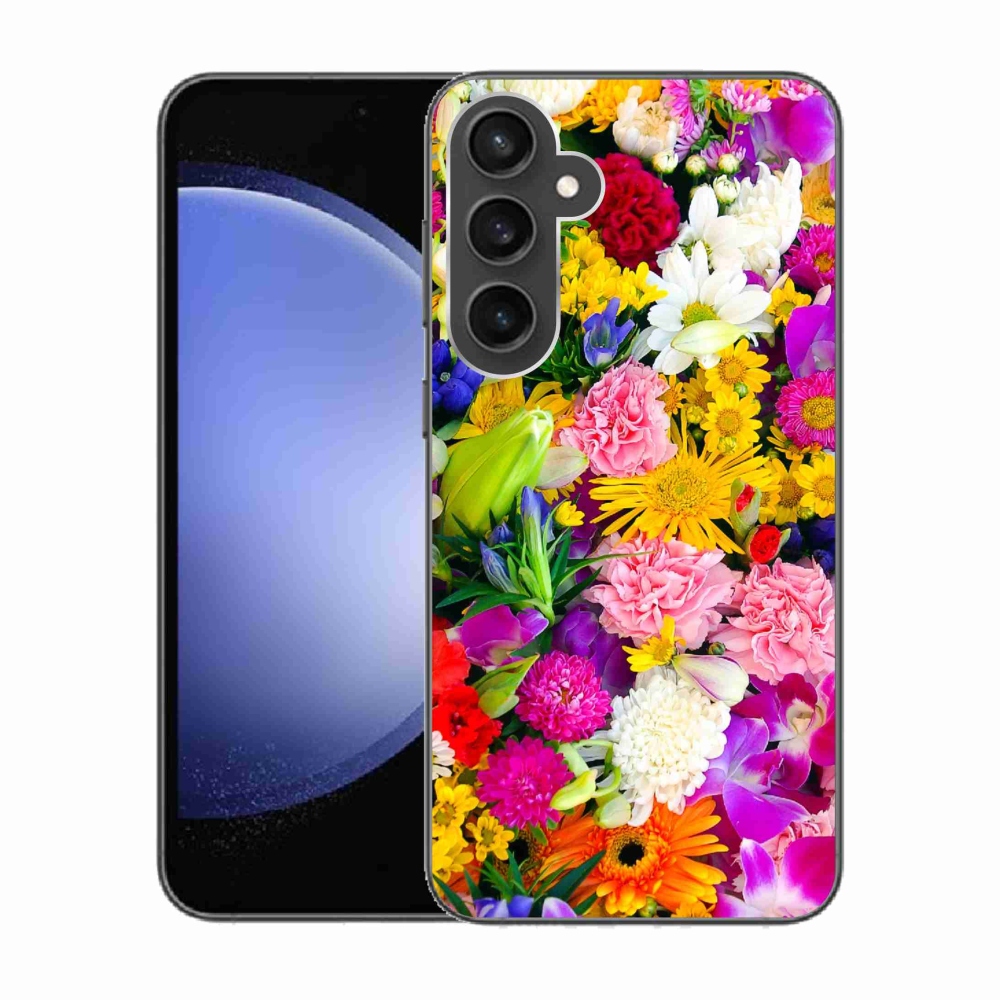 Gelový kryt mmCase na Samsung Galaxy S23 FE - květiny 12