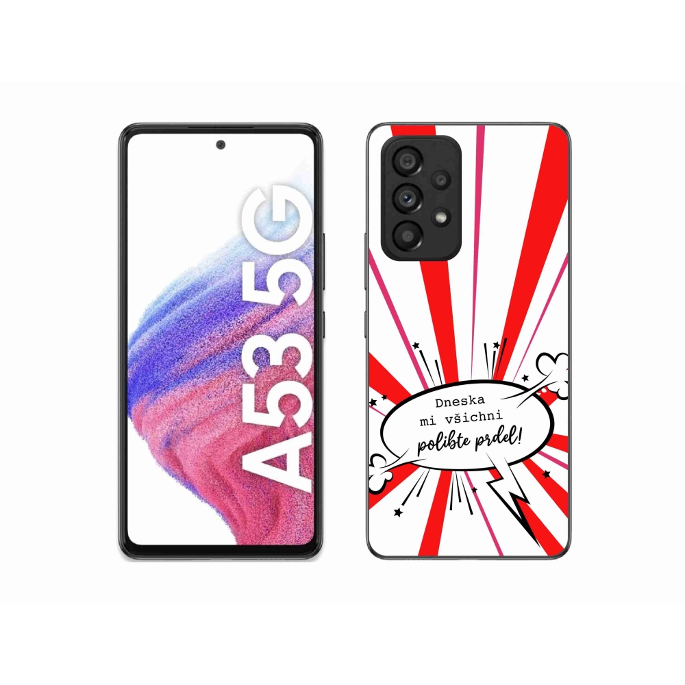 Gelový kryt mmCase na Samsung Galaxy A53 5G - vtipný text 15 bílé pozadí