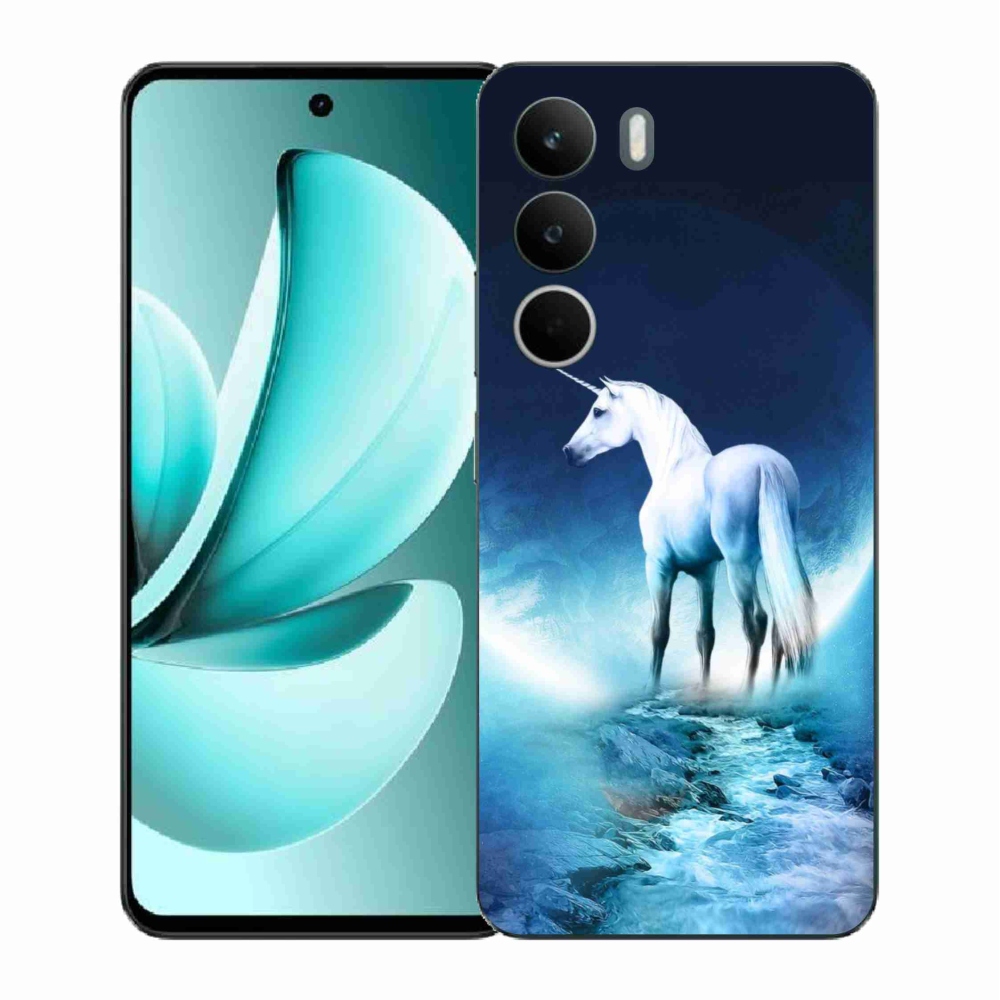 Gelový kryt mmCase na Realme C71 - bílý jednorožec