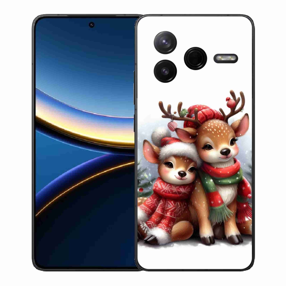 Gelový kryt mmCase na Xiaomi Poco F7 Pro - vánoční sobi