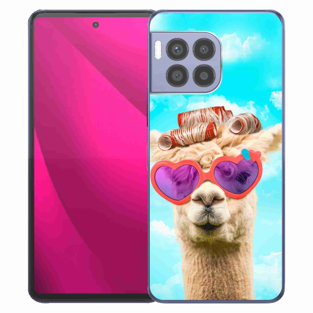 Gelový kryt mmCase na T-Mobile T Phone 2 Pro - lama s brýlemi