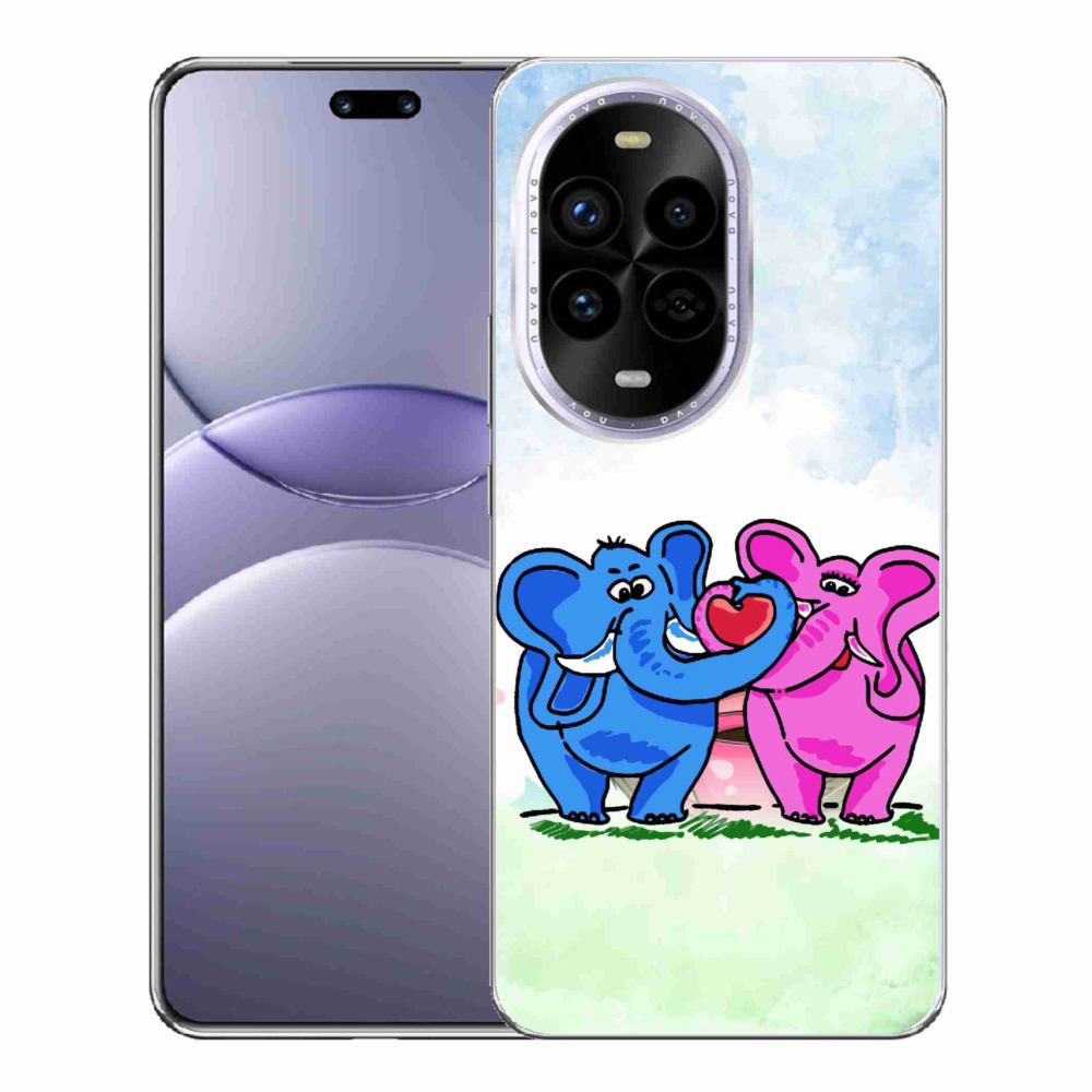 Gelový kryt mmCase na Huawei Nova 13 Pro 5G - zamilovaní sloni