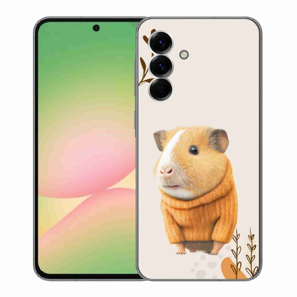 Gelový kryt mmCase na Samsung Galaxy A56 5G - morče ve svetru