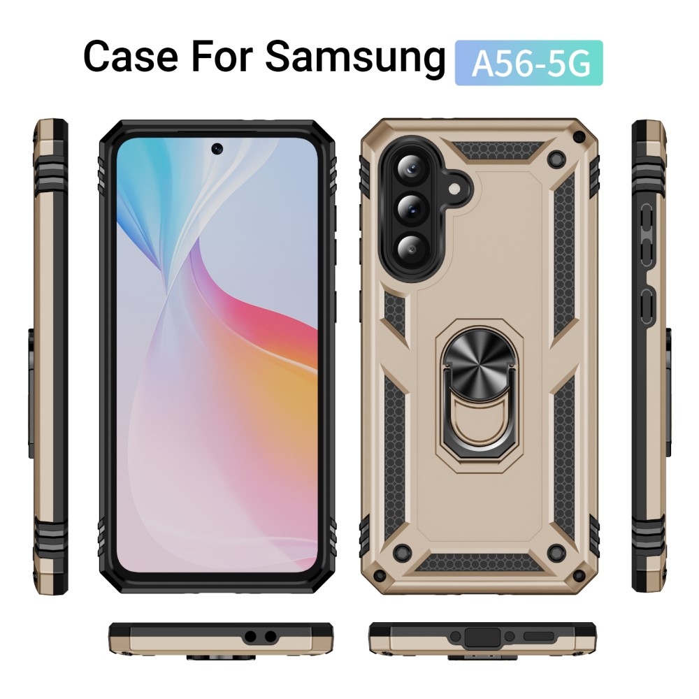 Rings odolný kryt na Samsung Galaxy A56 5G - zlatý