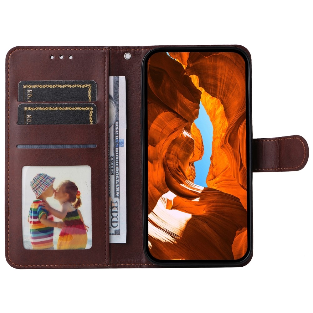 Clots knížkové pouzdro na Realme GT 7 Pro 5G - hnědé