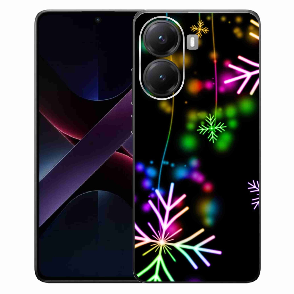 Gelový kryt mmCase na Xiaomi Poco X7 Pro 5G - barevné vločky