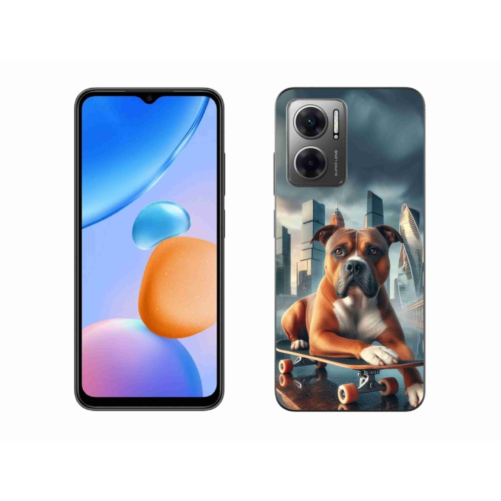 Gelový kryt mmCase na Xiaomi Redmi 10 5G - pes na skateboardu