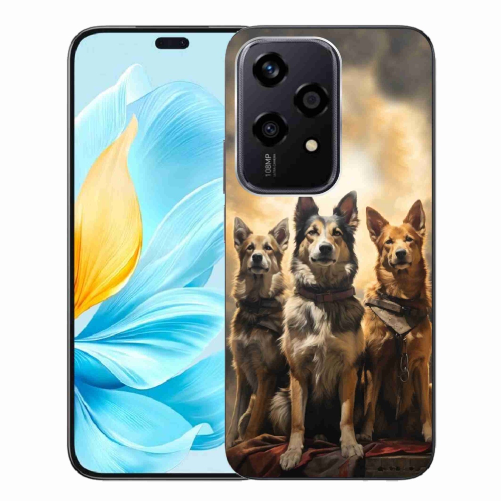 Gelový kryt mmCase na Honor 200 Lite 5G - tři psi