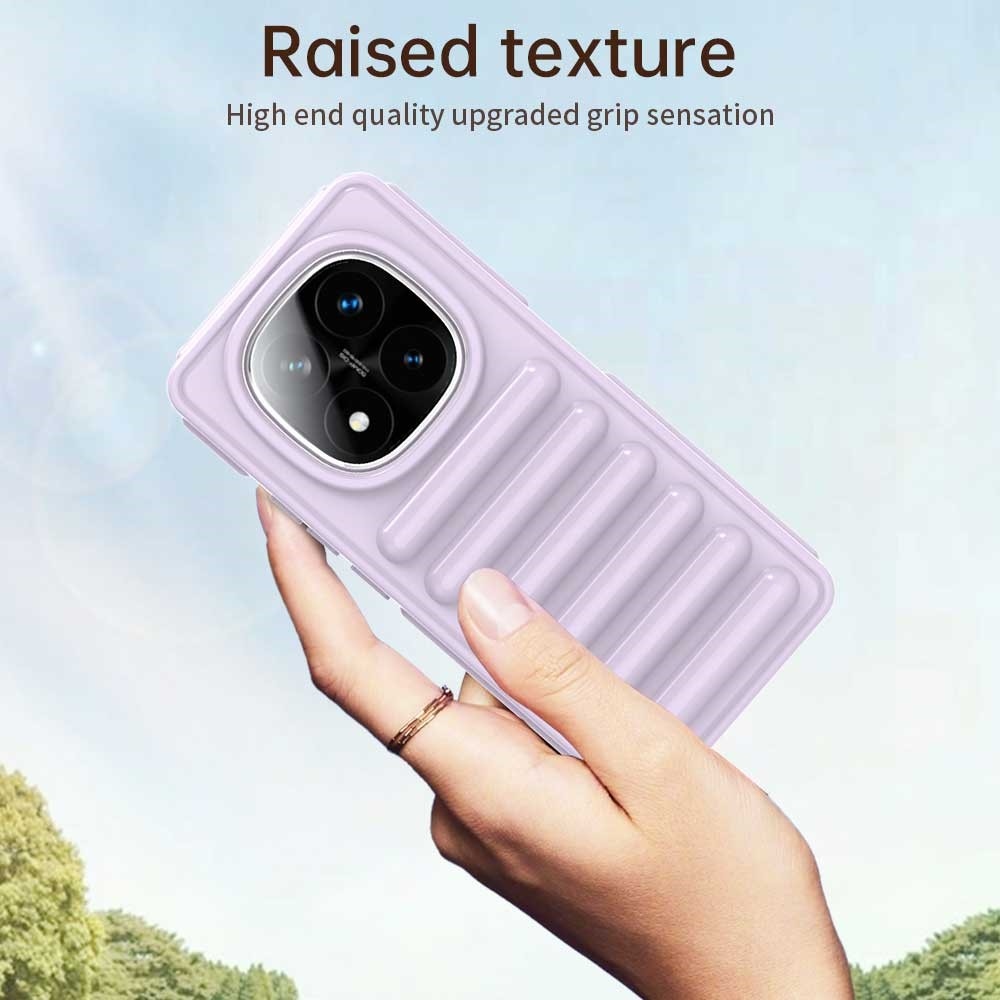 Stripe odolný kryt na Xiaomi Redmi Note 14 Pro+ 5G - fialový
