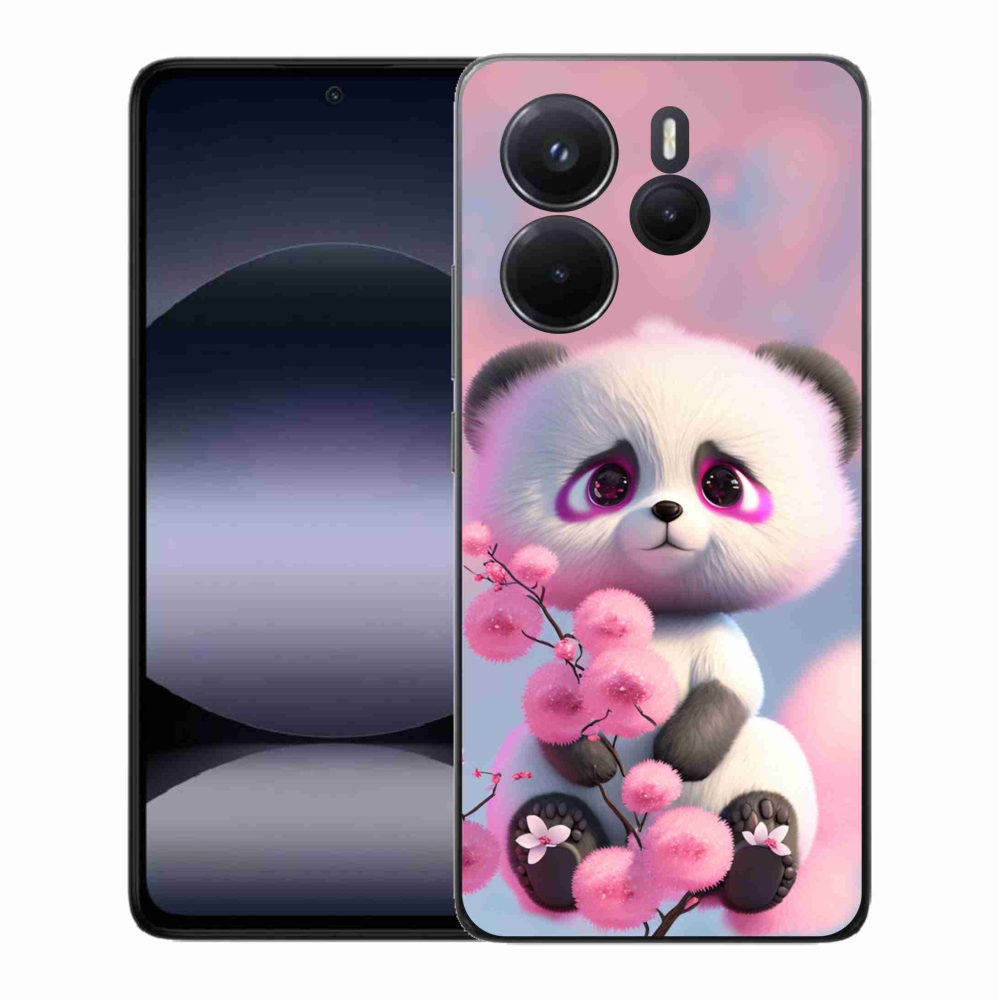 Gelový kryt mmCase na Xiaomi Redmi Note 14 - roztomilá panda 1
