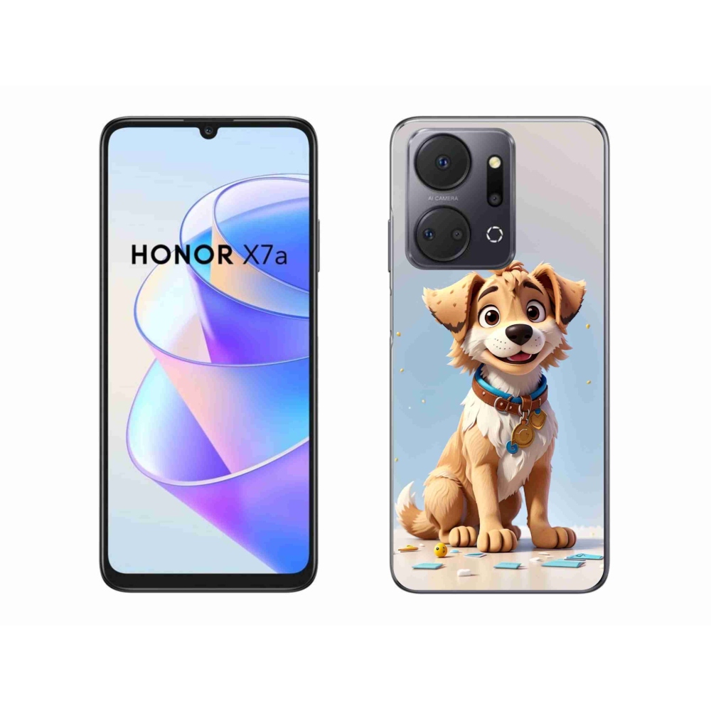 Gelový kryt mmCase na Honor X7a - kreslené štěně