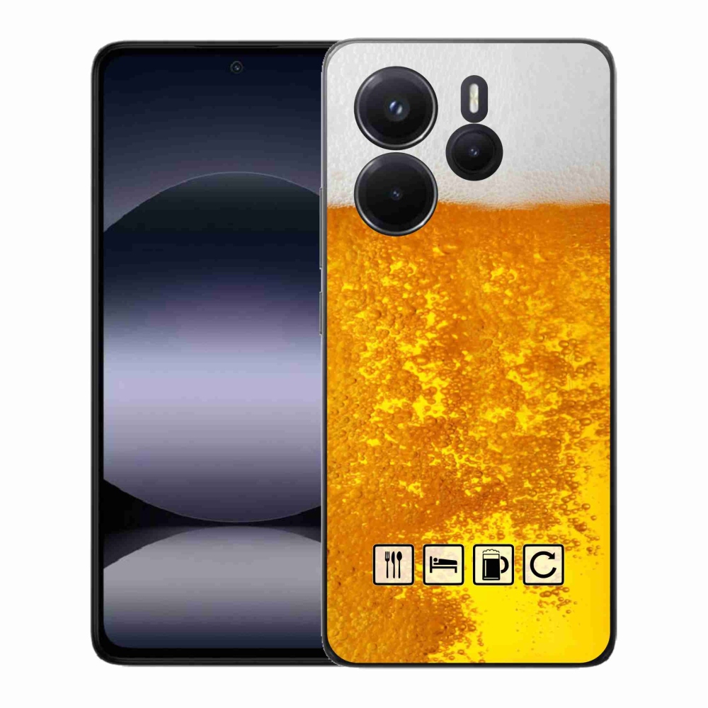 Gelový kryt mmCase na Xiaomi Redmi Note 14 - pivní motiv 3