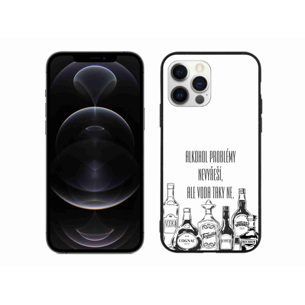 Gelový kryt mmCase na iPhone 12 Pro Max - vtipný text bílé pozadí