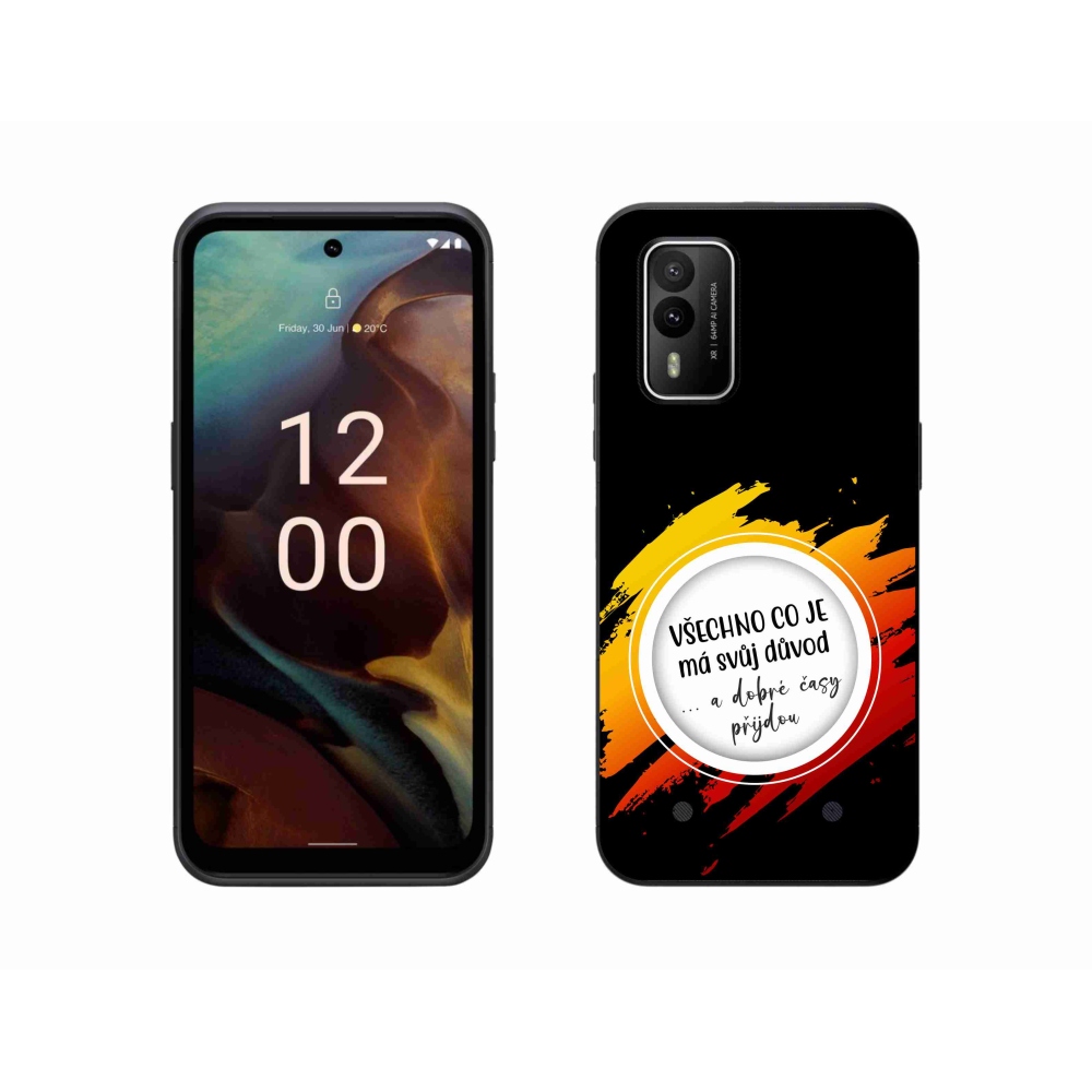 Gelový kryt mmCase na Nokia XR21 - citát 3 černé pozadí