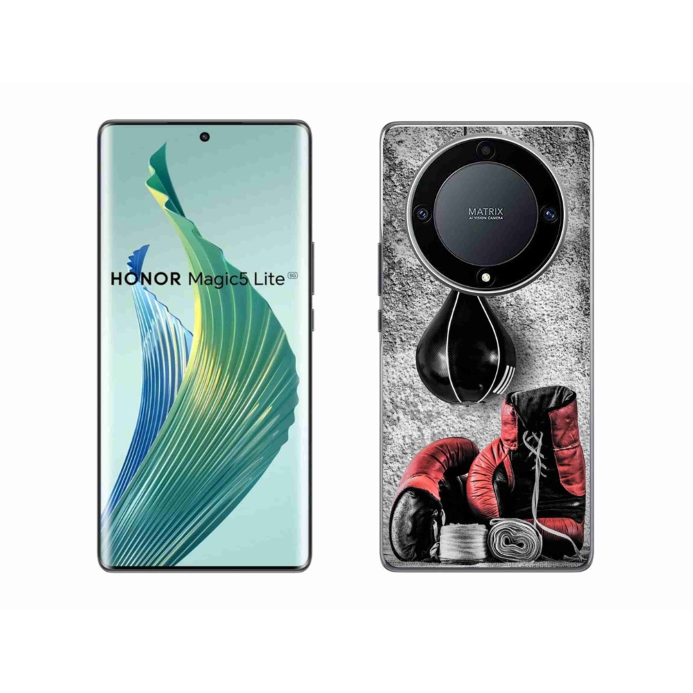 Gelový kryt mmCase na Honor Magic 5 Lite 5G - boxovací pytel a rukavice