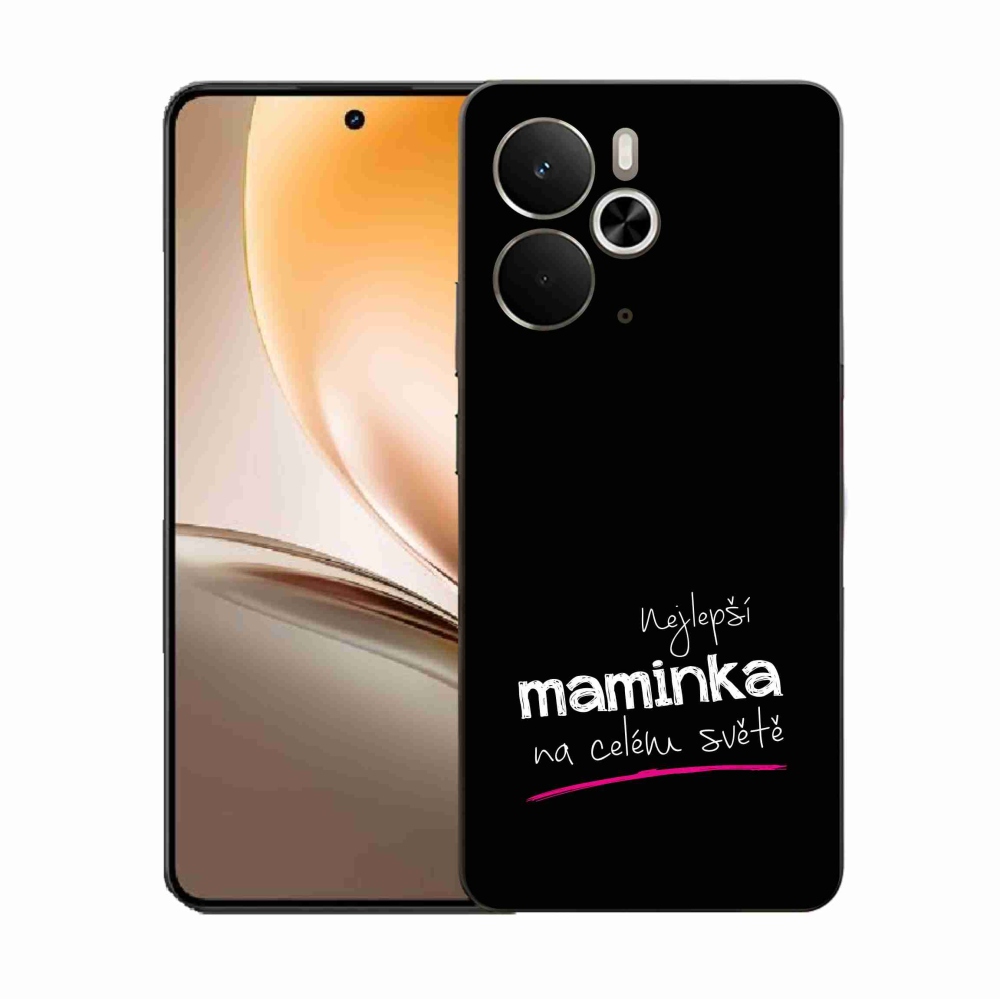 Gelový kryt mmCase na Realme 14 5G - nejlepší maminka 4 černé pozadí