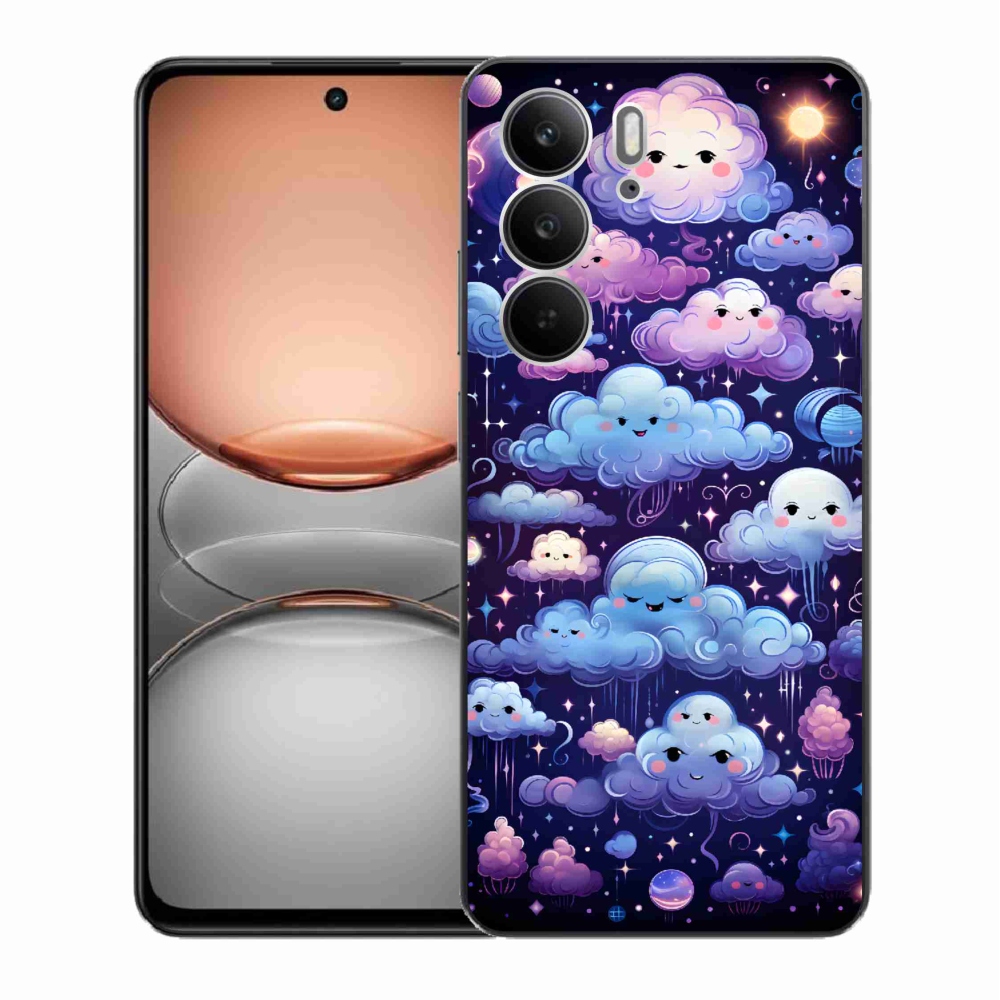 Gelový kryt mmCase na Realme C75 - mráčky