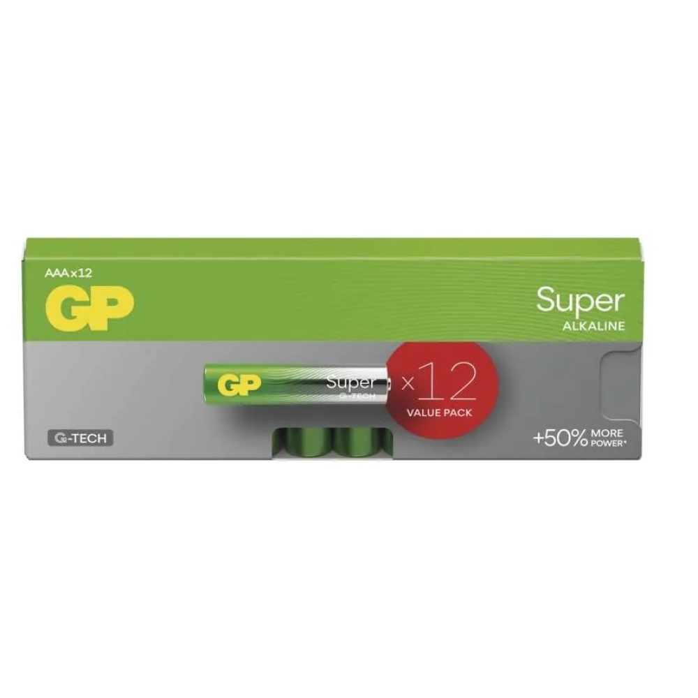 Alkalická baterie GP Super AAA (LR03) - 12ks