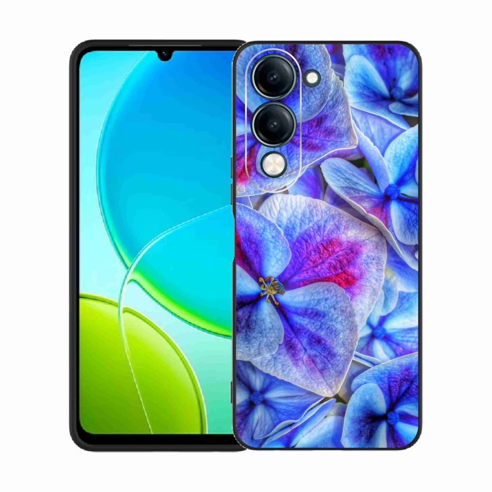Gelový kryt mmCase na Vivo Y29s 5G - modré květy 1