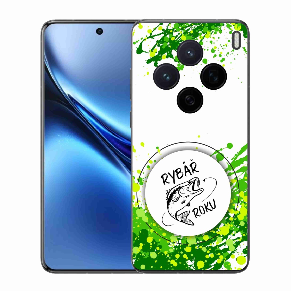 Gelový kryt mmCase na Vivo X200 5G - rybář roku bílé pozadí