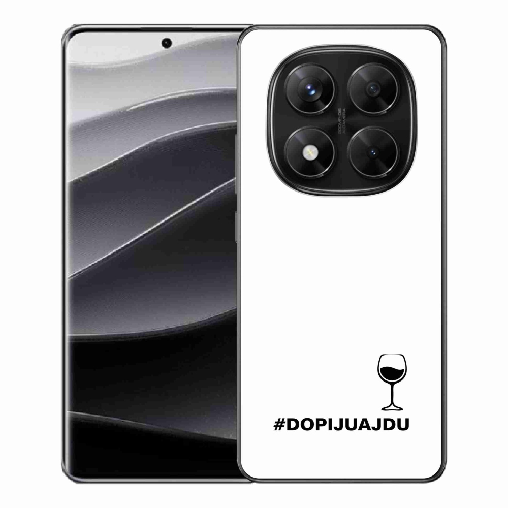 Gelový kryt mmCase na Xiaomi Redmi Note 14 Pro 5G/Poco X7 5G - vinný motiv bílé pozadí