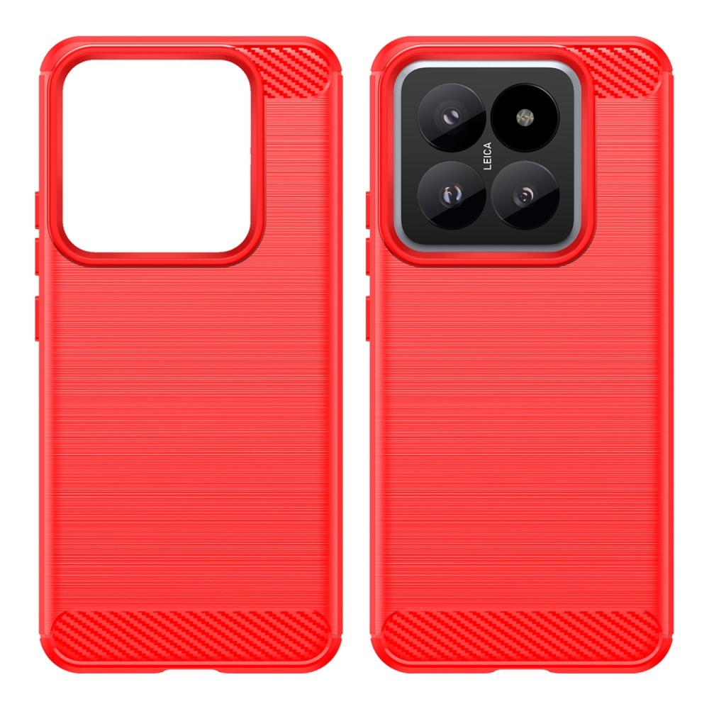 Carbon odolný gelový obal na Xiaomi 14 Pro - červený