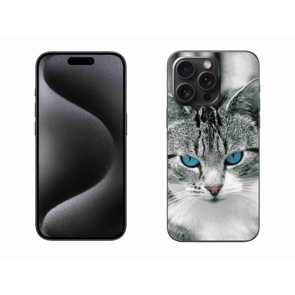 Gelový kryt mmCase na iPhone 15 Pro Max - kočičí pohled 1