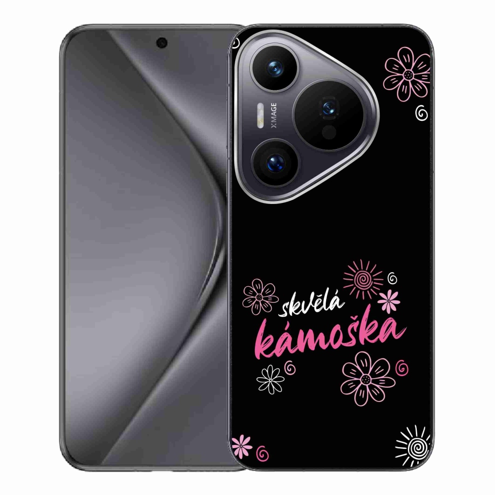 Gelový kryt mmCase na Huawei Pura 70 Pro - skvělá kámoška černé pozadí