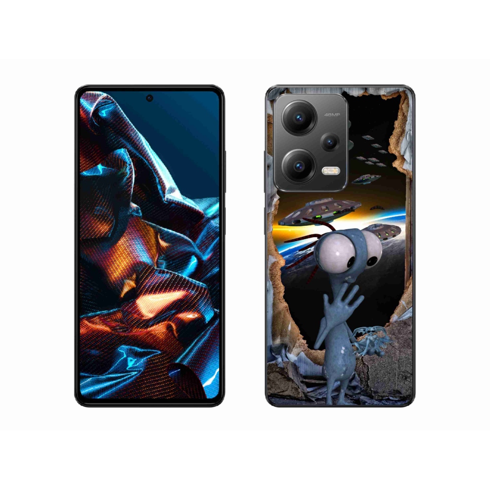 Gelový kryt mmCase na Xiaomi Redmi Note 12 Pro 5G - mimozemšťan
