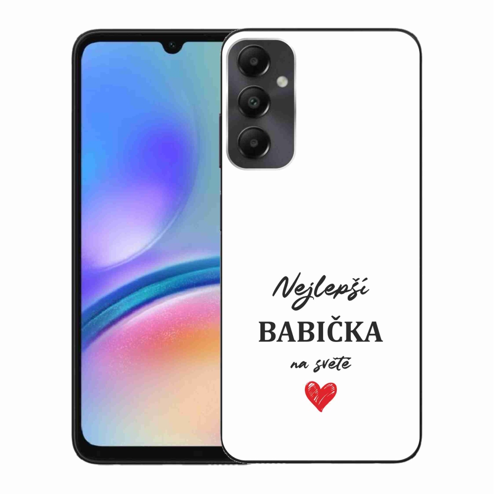 Gelový kryt mmCase na Samsung Galaxy A05s - nejlepší babička 1 bílé pozadí