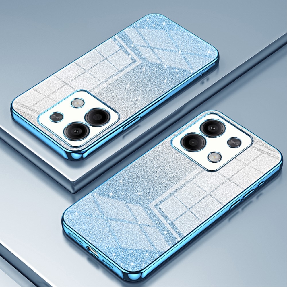 Cut gelový třpytivý obal na Xiaomi Redmi Note 13 5G - modrý